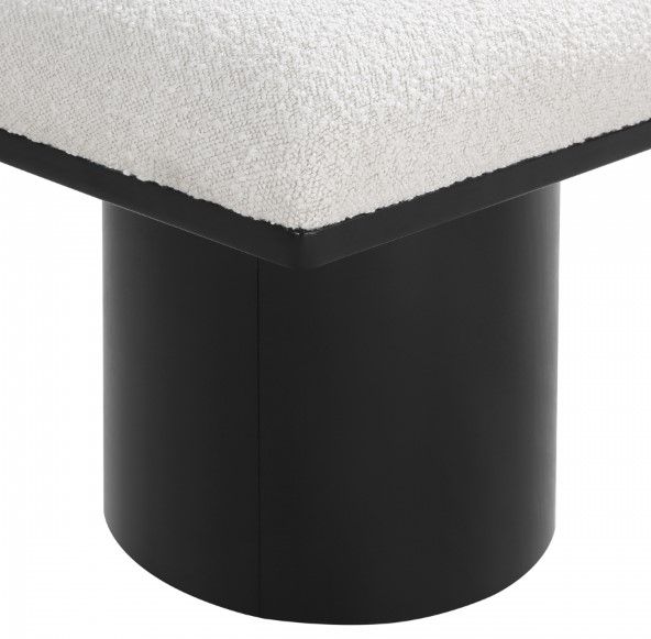 Meridian Furniture Pavilion 4-Piece Cream/Black 36" Modular Bench Set-2