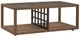 Liberty Furniture Bayhill Trellis Glass Top Cocktail Table with Black/Honey Base-0