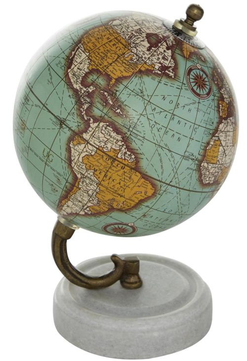 Deco Marche Teal 8" Globe-0