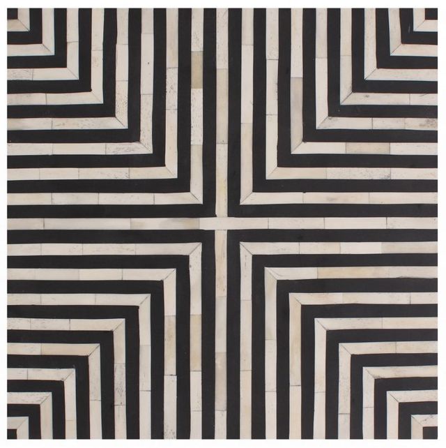Moe's Home Collection Terning Black/White Side Table-2