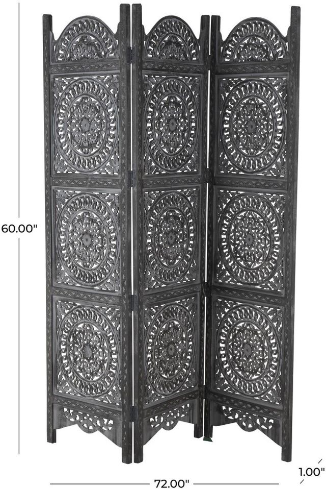 Deco Marche Black 72" Room Panel Screen Divider-1