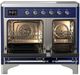 Ilve® Majestic III 40" Midnight Blue Pro Style Induction Range with Solid Door and Chrome Trim-1