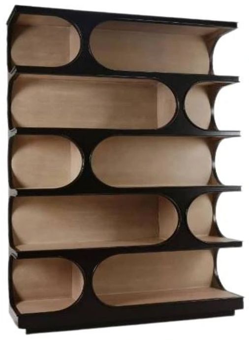 Bramble Customizable Vannes Crescent Bookcase-0