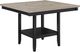 Crown Mark Fulton Light Gray Counter Table with Black Base-0