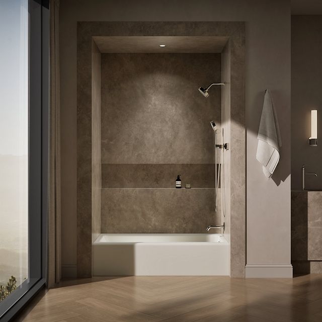 KOHLER® Bellwether® Biscuit 60" x 30" Alcove Bath - Right Drain-3