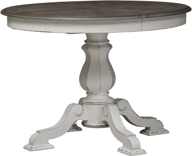 Liberty Furniture Magnolia Manor 5-Piece Antique White/Ivory/Weathered Bark Optional Upholstered Dining Set-1