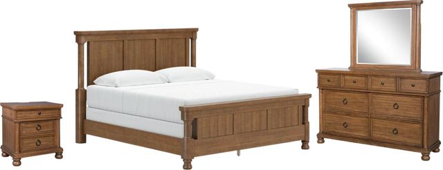 Signature Design by Ashley® Rowlenstowe 4-Piece Brown King Bedroom Set-0