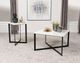 Coaster® Tobin White Coffee Table with Black Base-4