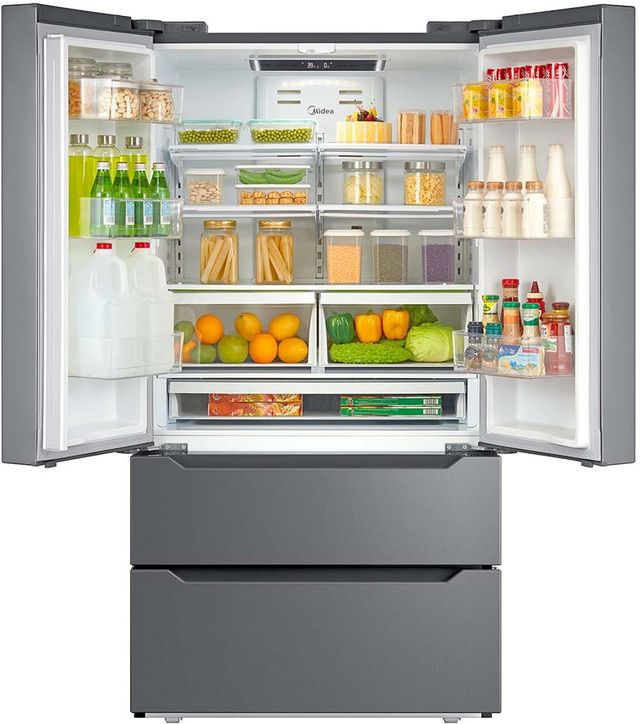 Midea® 36 in. 22.5 Cu. Ft. Stainless Steel Counter Depth French Door Refrigerator-2