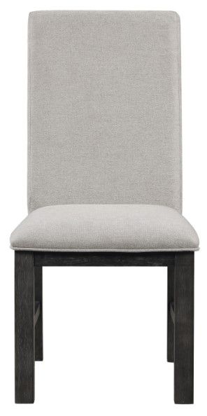 Homelegance® Orem Antique Black/Gray Upholstered Dining Side Chair-2
