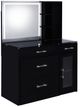 Coaster® Flora 2-Piece Black High Gloss Vanity Set with LED Mirror-1