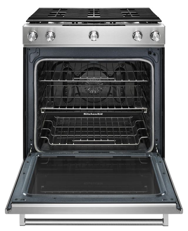 KitchenAid® 30" Stainless Steel Slide In Gas Range-1
