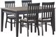 Steve Silver Co. Raven Noir 5-Piece Driftwood/Ebony Dining Set-0