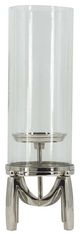 A & B Home Clear Glass Cylindrical Hurricane on Stand-0