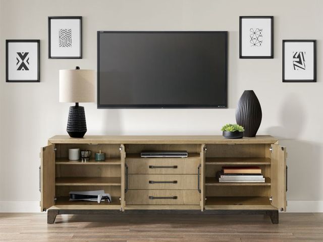 Emerald Home Sutton Place Caramel/Cocoa Entertainment Console-1