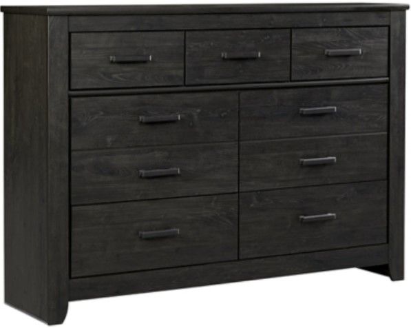 Signature Design by Ashley® Brinxton 2-Piece Charcoal King Panel Bed Set-2