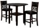 New Classic® Home Furnishings Gia 3-Piece Ebony Drop Leaf Counter Height Dining Set-0