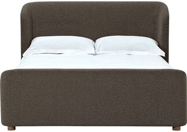 Modus Furniture Virgil Kiki Pumpernickel Eastern King Upholstered Platform Bed-1