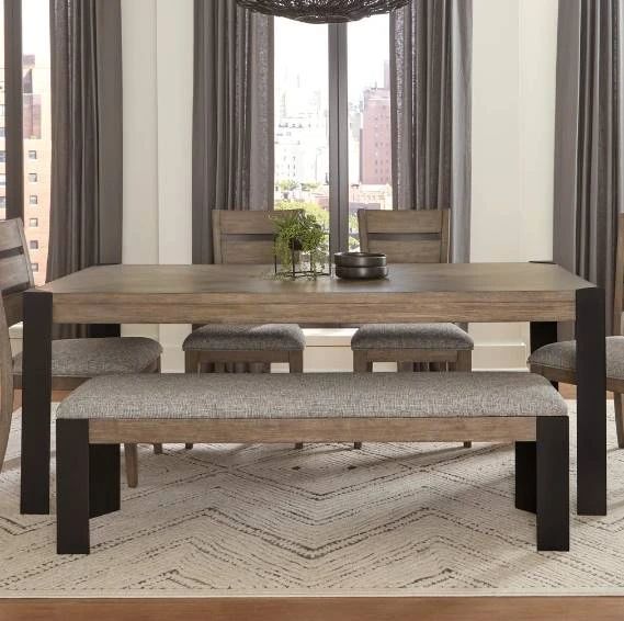 Parker House® Cedar Fork Gray/Smoked Arabica Dining Bench-1