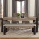 Parker House® Cedar Fork Gray/Smoked Arabica Dining Bench-1