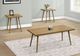 Monarch Specialties Inc. 3-Piece Light Walnut All Wood Accent Tables Set-1