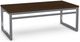 Amisco Customizable Crawford Walnut Veneer Coffee Table with Metal Frame-0