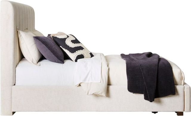 Signature Design by Ashley® Brizmore Beige Queen Upholstered Panel Storage Bed-4