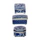 A & B Home 3-Piece Blue/White Decorative Box Set-4