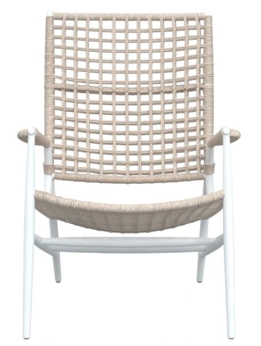 Sunset West Bahia Frost/Sand Metal/Natural Fibers Outdoor Accent Chair-1