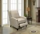 BarcaLounger® Melrose Shoreham Cream Leather Manual Recliner-3