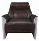 ACME Furniture Brancaster Aluminum/Espresso Leather Accent Chair-3