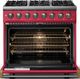 Viking® 5 Series 36" Valentine Pro Style Dual Fuel (NG) Range with Brushed Brass Trim-1