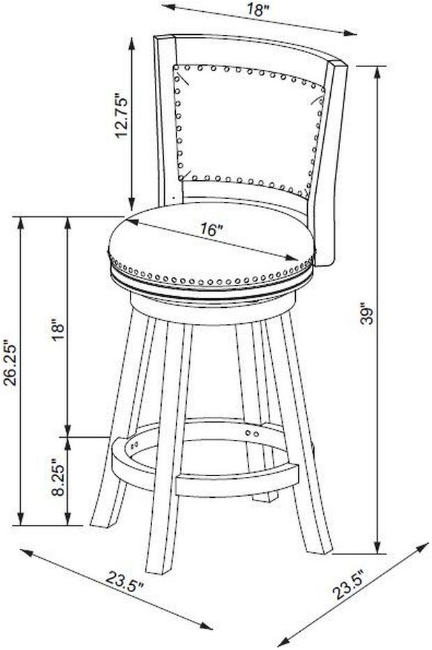 Linon Tift Gray Brown Counter Stool-1