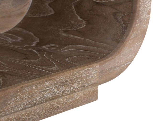 International Furniture Direct Balam Brown/Stained White Bench with Open Storage-4