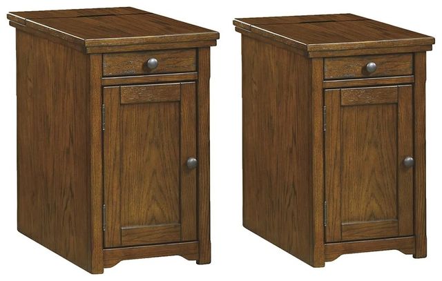 Signature Design by Ashley® Laflorn 2-Piece Medium Brown End Table Set-0