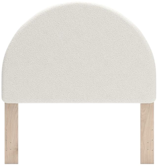 Signature Design by Ashley® Shapella Tan/White Full Upholstered Panel Headboard-1