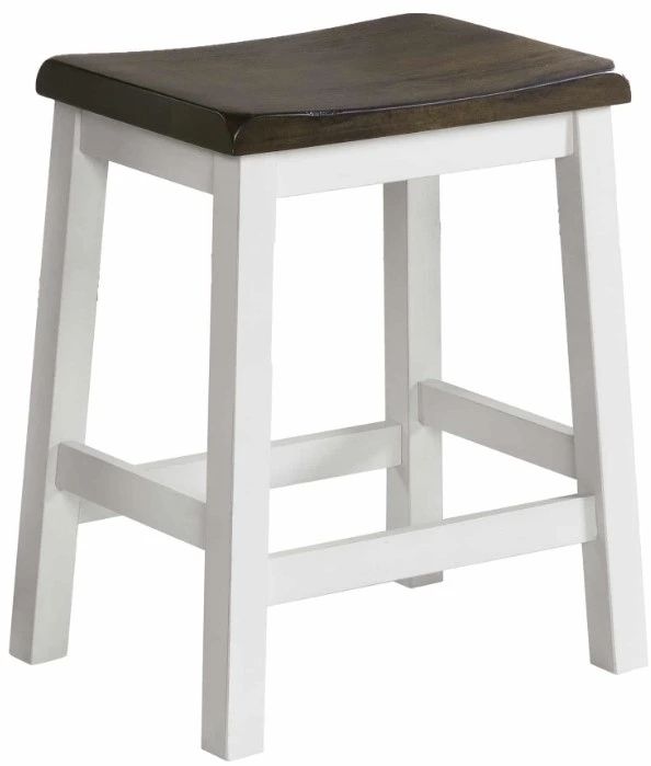 Intercon Kona Gray/White Backless Barstool-0