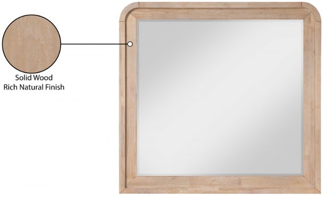 Meridian Furniture Fluted Natural Mirror-4