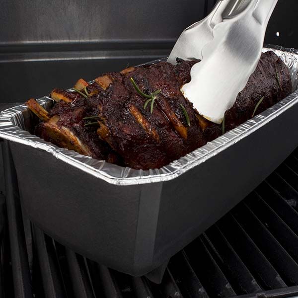 Broil King® Foil Rib Roasters/Liners-Stainless Steel-2