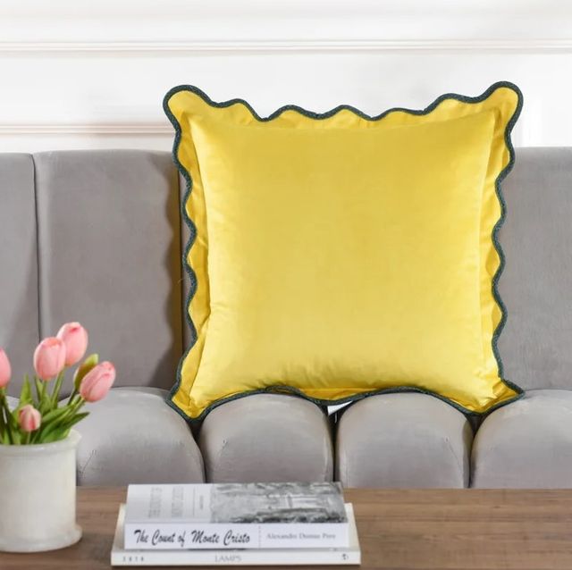 Stylecraft Tamara Day Yellow 22" Down Fill Designer Pillow-1