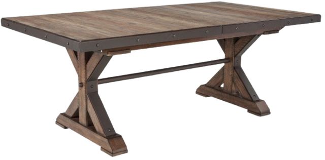Intercon Taos Canyon Brown Trestle Dining Table-0