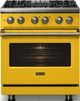 Viking® 5 Series 30" Daffodil Pro Style Dual Fuel (LP) Range with Brushed Brass Trim-0