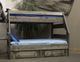 Trendwood Inc. Bayview High Sierra Rustic Gray Lacquered Twin/Full Bunk Bed with Underdresser-2