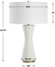 Uttermost® Ridgeline Matte White Table Lamp-3