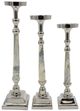 A & B Home 3-Piece Silver Pillar Holders-2