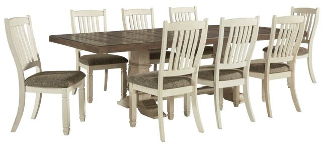 Signature Design by Ashley® Bolanburg 9-Piece Antique White Dining