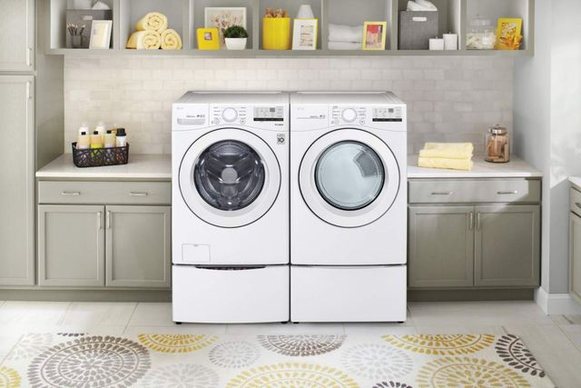 LG White Front Load Washer & Electric Dryer Laundry Pair-3