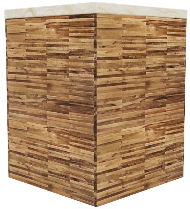 Modus Furniture One Onyx Top End Table with Natural Base-0