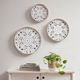 Olliix by Madison Park Medallion Trio 3 Natural/White Wood Wall Decoration Set-3