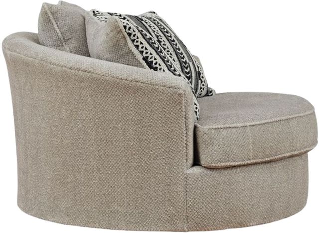 Benchcraft® Calnita Sisal Oversized Swivel Accent Chair-2